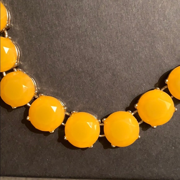 J.Crew Statement Necklace w Golden Yellow Stones - Picture 2 of 5